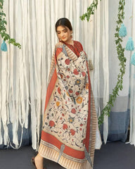 AYAT- 3PC EMBROIDERED WITH  DIGITAL DUPPATA