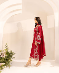 RED ROYAL EMBROIDERY 3PC