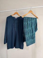 BLUE SET ( FARSHI SHALWAR ) 2PCS