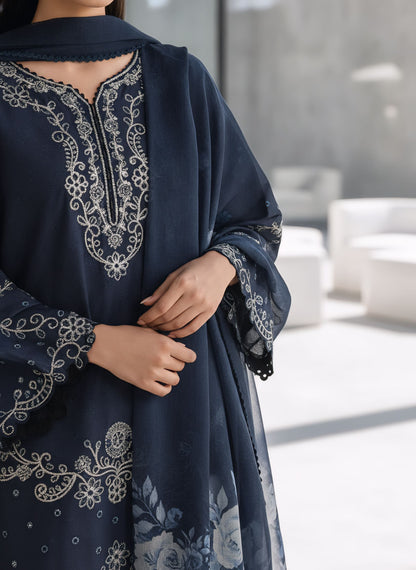 Navy - Sapphire 3 Piece Embrodered