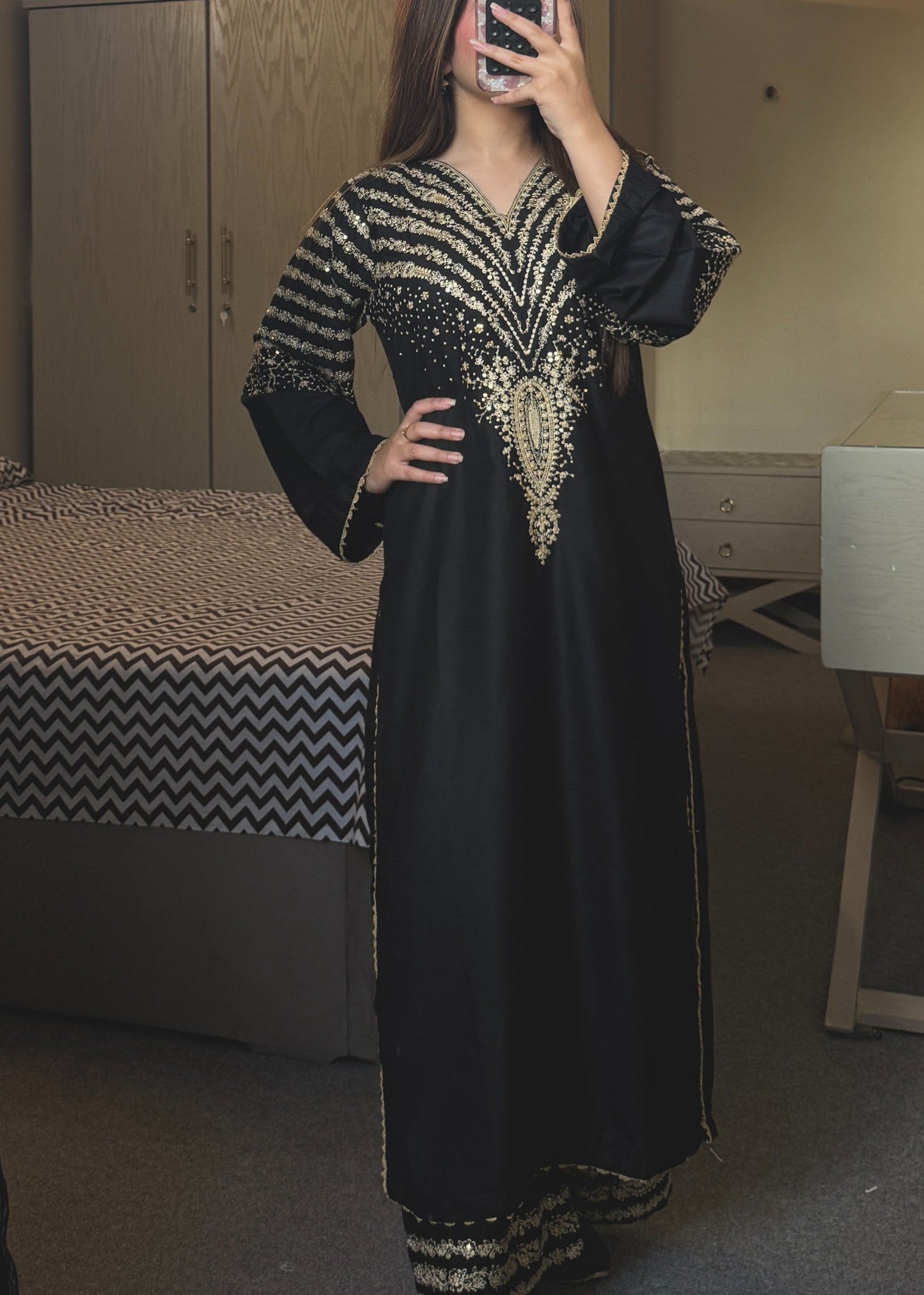 PEACOCK EMBROIDERED 3PC