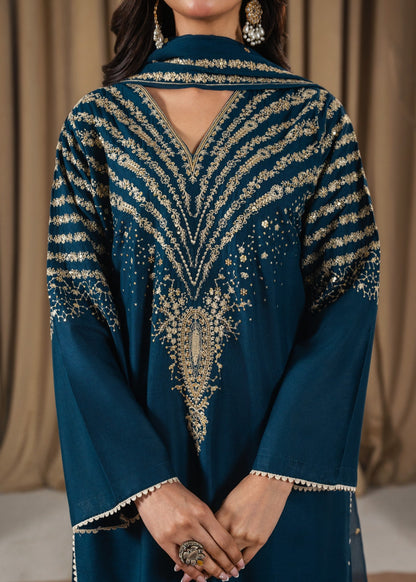 PEACOCK EMBROIDERED 3PC
