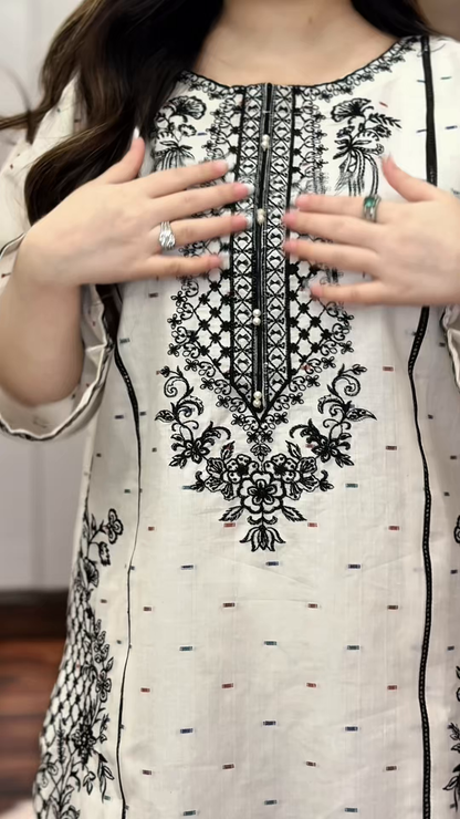 DOVE EMBROIDERED 2PC