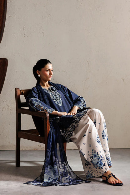 Navy - Sapphire 3 Piece Embrodered