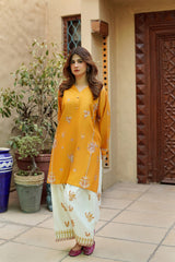 Mustard Cotton – 2-Piece Suit (FARSHI SHALWAR)