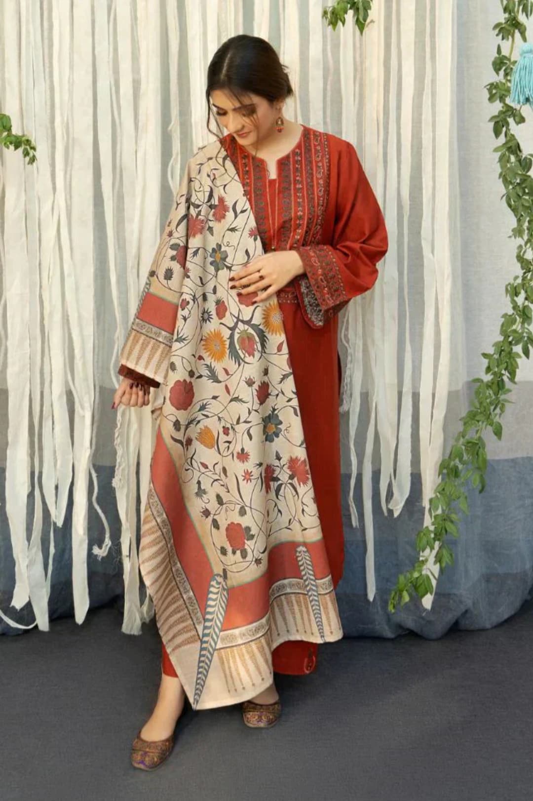 AYAT- 3PC EMBROIDERED WITH&nbsp; DIGITAL DUPPATA