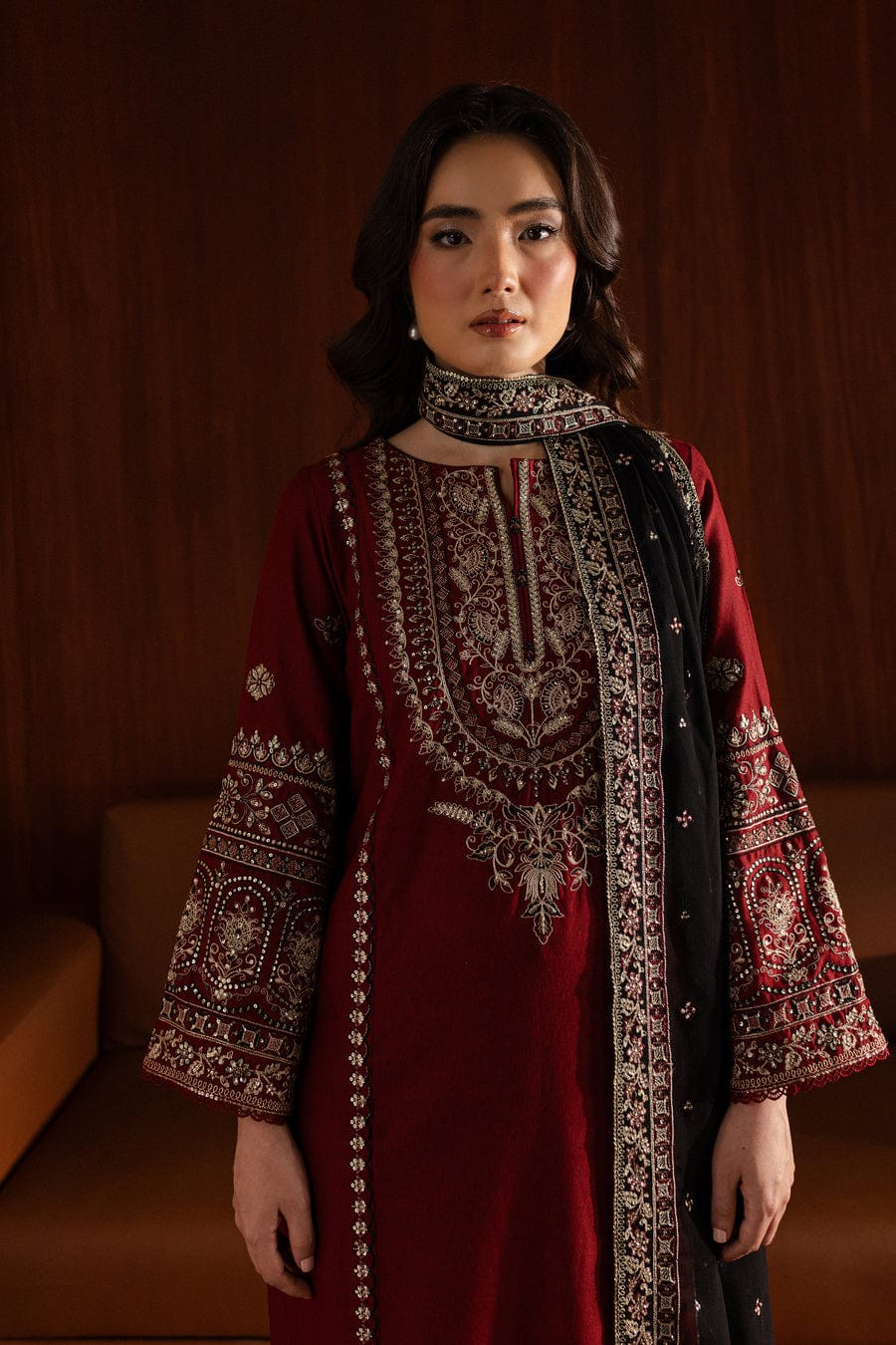 ROYAL PRET 3PC - Embroidered Dress