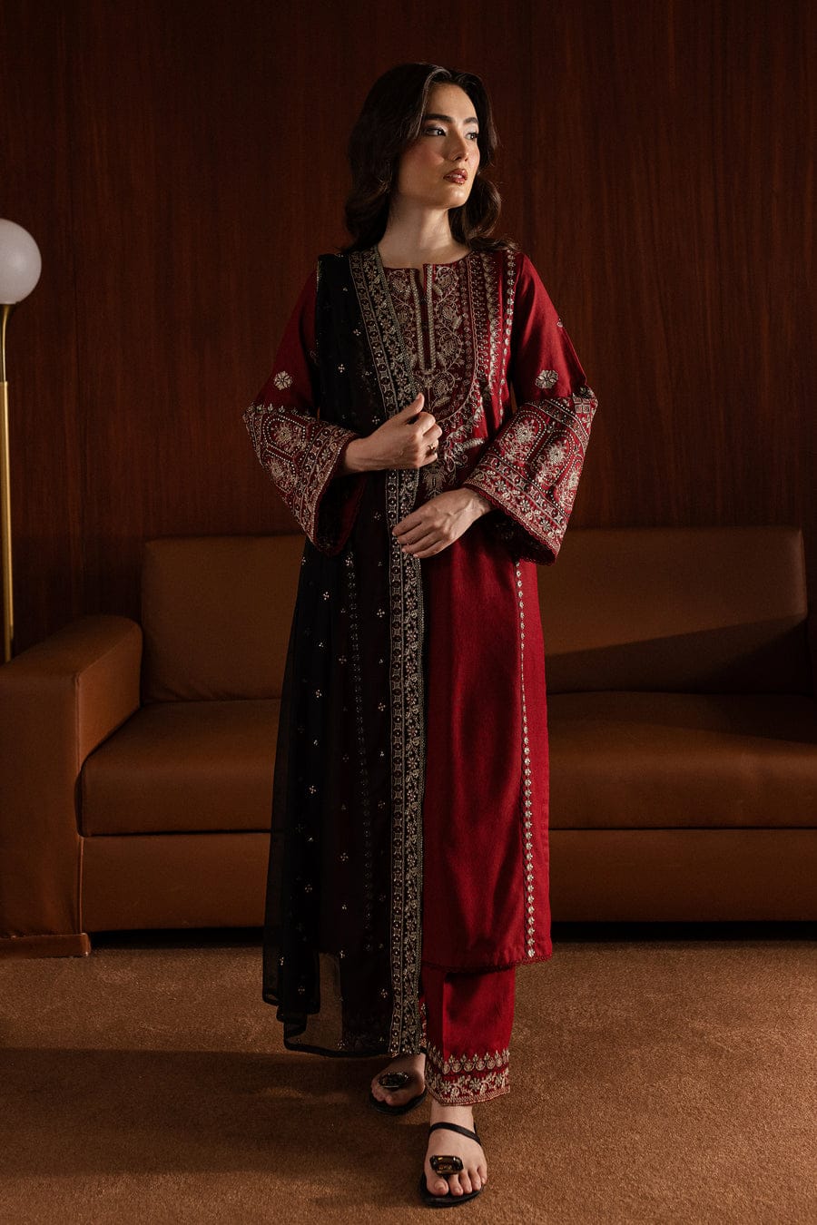 ROYAL PRET 3PC - Embroidered Dress