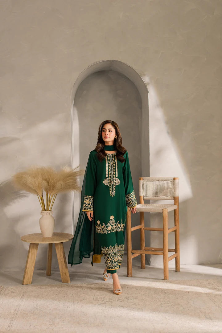 Green EMBROIDERY 3PC STITCH