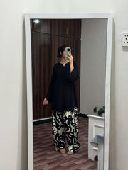 BLACK/WHITE SET ( FARSHI SHALWAR ) 2PCS