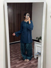 BLUE SET ( FARSHI SHALWAR ) 2PCS