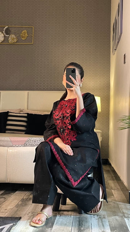 YASMIN EMBROIDERED 2PC STITCH