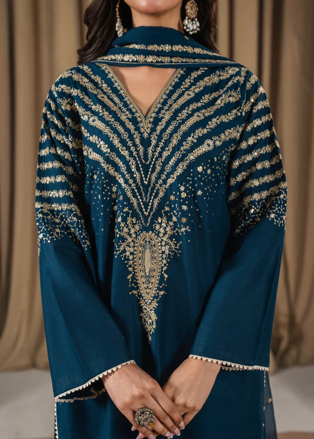 PEACOCK Z EMBROIDERED 3PC